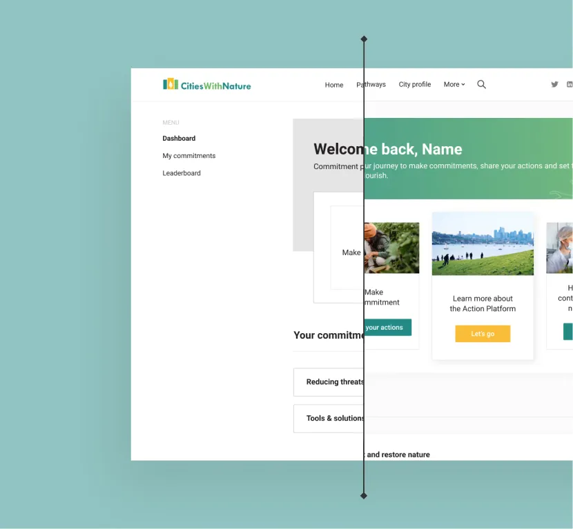 CitiesWithNature website preview